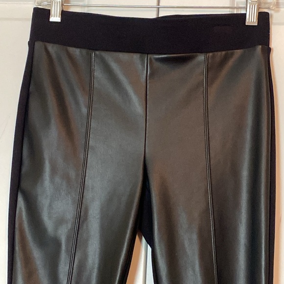 Ann Taylor Factory Faux Leather and Knit Legging Black Size XS - Picture 3 of 9